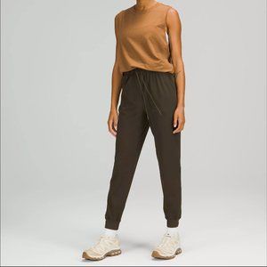 lululemon Stretch High-Rise Jogger (full length, size 6, dark olive)